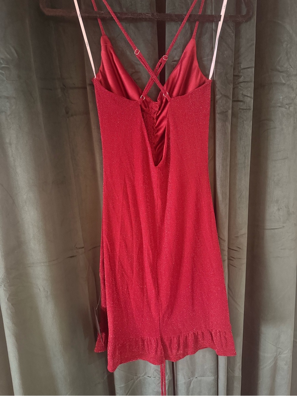 Lulu's Red Ruched Mini Slip Dress - Picture 2 of 3